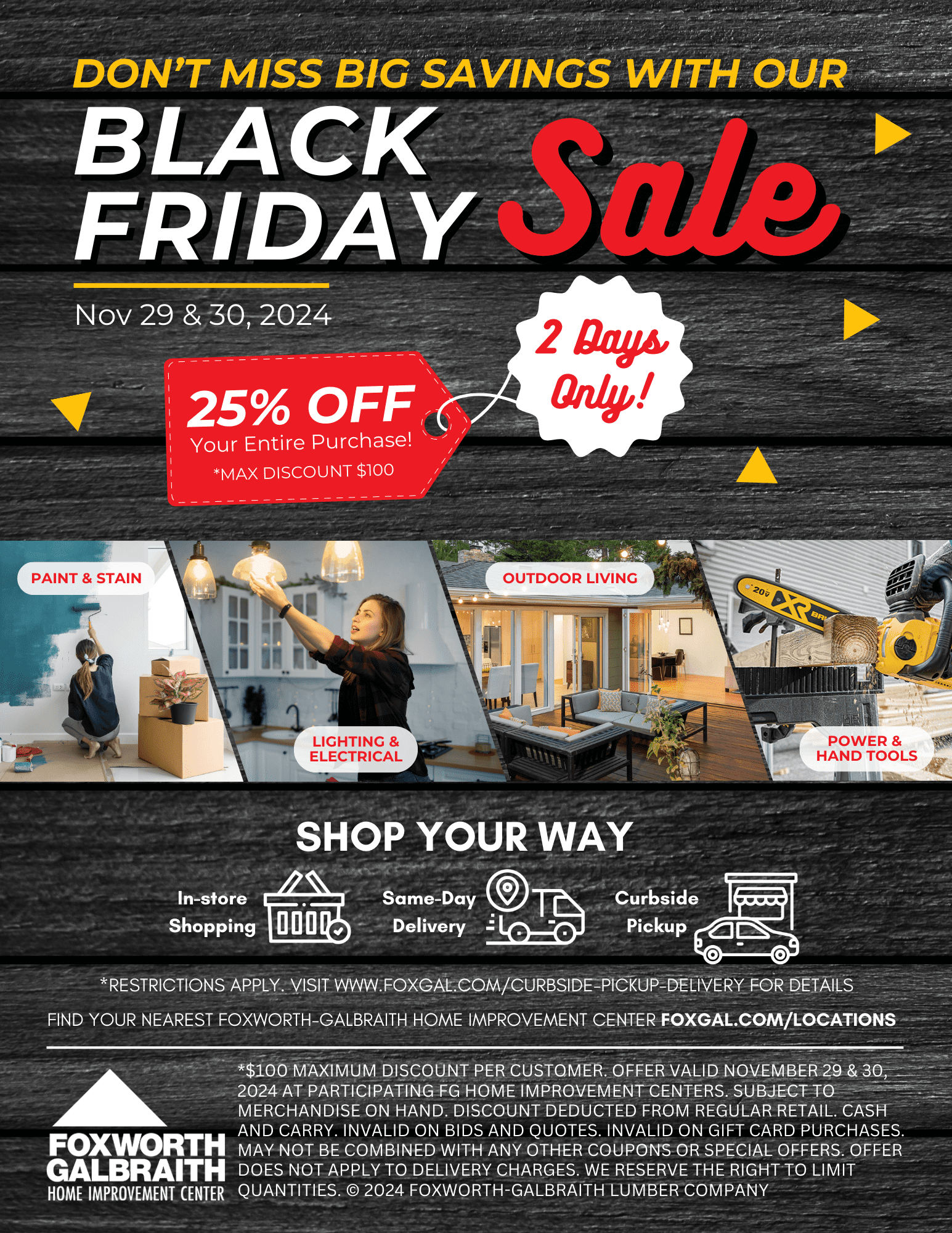 Black Friday Sale! 25% Off, November 29 & 30!
